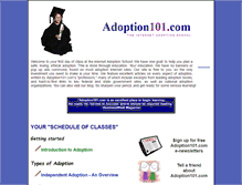 Tablet Screenshot of adoption101.com